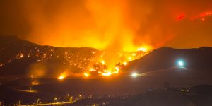 Santa Clarita wildfire in CA. 