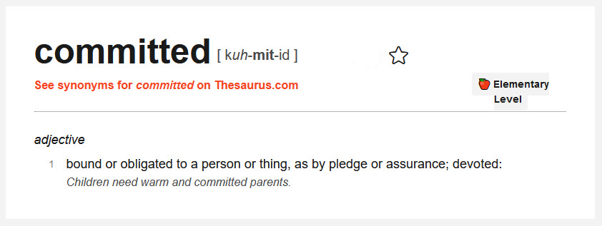 Committed definition