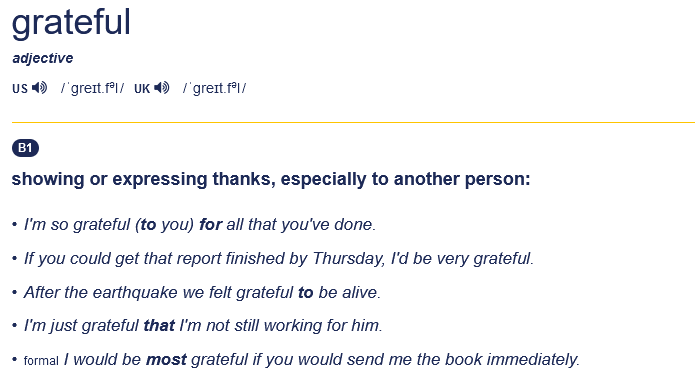 Greatful Definition 