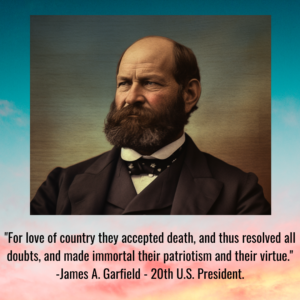 Quotes text from James A. Garfield the 20th US President.