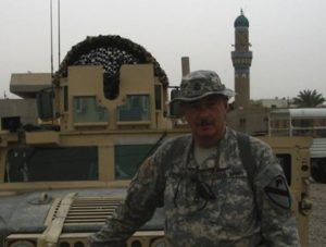 SFC Kilburn Operations SGT. 2027 in front of the MOAB Mosque Baghdad, Iraq.