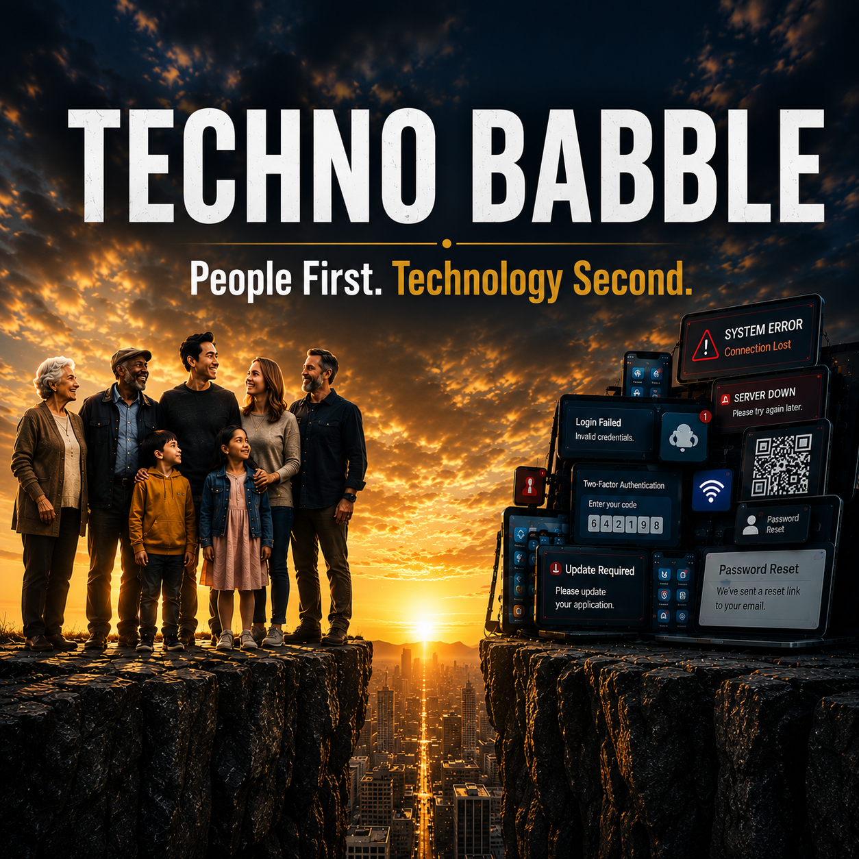 Techno Babble. People First. Technology Second 1x1 cover